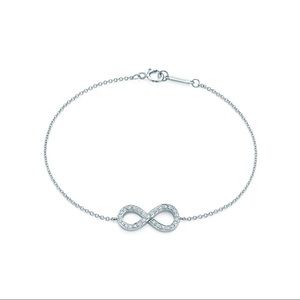 Tiffany & Co. diamond infinity bracelet set in platinum